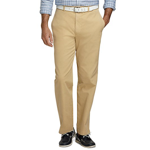 Hudson Fit Garment-Dyed Chinos - Khaki